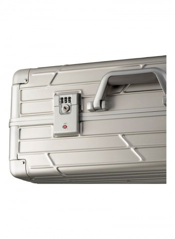 Ultra-Light Expandable 4 Spinner Wheels Hardside Luggage Trolley Silver