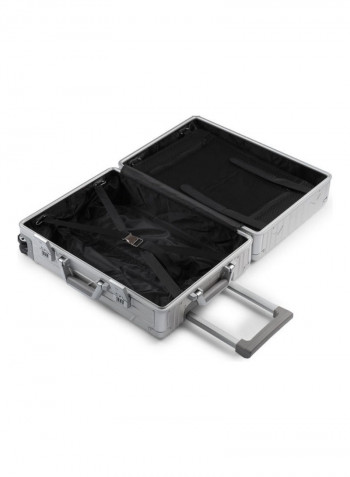 Ultra-Light Expandable 4 Spinner Wheels Hardside Luggage Trolley Silver