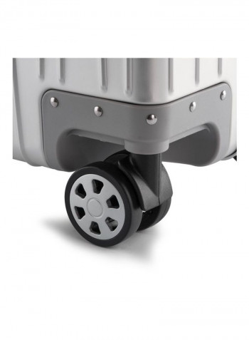 Ultra-Light Expandable 4 Spinner Wheels Hardside Luggage Trolley Silver