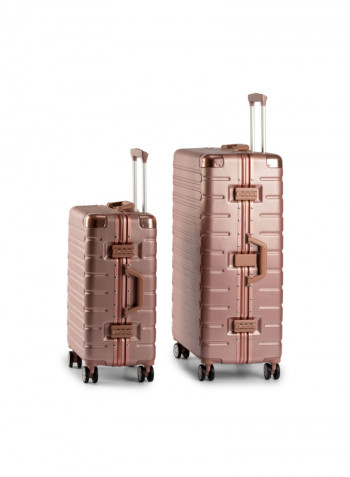 2-Piece Spinner Wheel Luggage Set Rose Gold