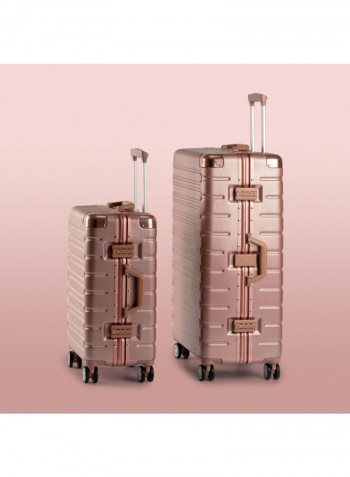 2-Piece Spinner Wheel Luggage Set Rose Gold