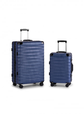 2-Piece Spinner Wheel Luggage Set Blue