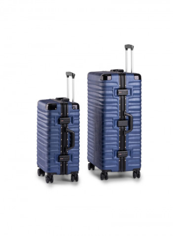 2-Piece Spinner Wheel Luggage Set Blue