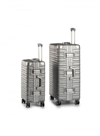 2-Piece Spinner Wheel Luggage Set Grey