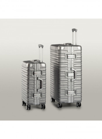 2-Piece Spinner Wheel Luggage Set Grey