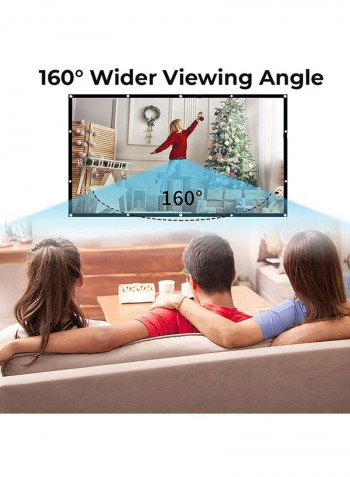 Portable LED Android Projector 4K 3500 Lumens 10W Speaker with 100-Inch Projector Screen PROJ-WO-26-W_SCR-03 White