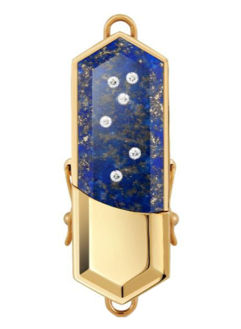 18 Karat Gold Lapis Lazuli Chargeable Pendant