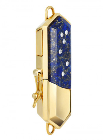 18 Karat Gold Lapis Lazuli Chargeable Pendant