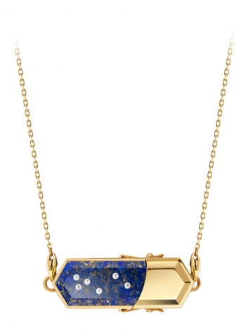 18 Karat Gold Lapis Lazuli Chargeable Pendant