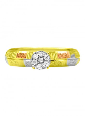 18 Karat Gold Diamonds Solitaire Ring