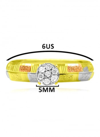 18 Karat Gold Diamonds Solitaire Ring