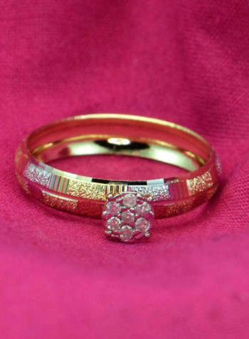 18 Karat Gold Diamonds Solitaire Ring