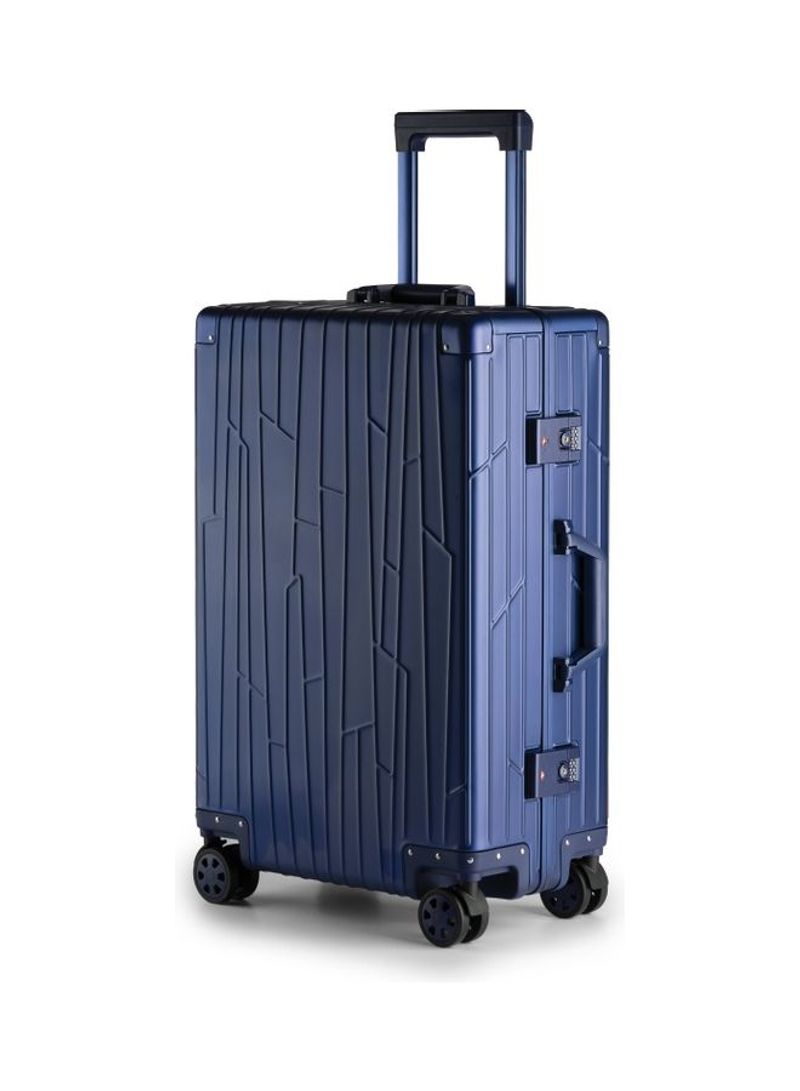 Ultra-Light Expandable 4 Spinner Wheels Hardside Luggage Trolley Blue
