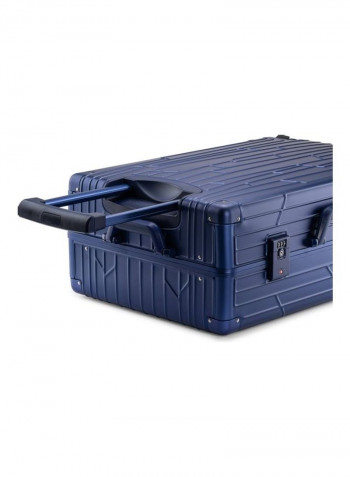 Ultra-Light Expandable 4 Spinner Wheels Hardside Luggage Trolley Blue