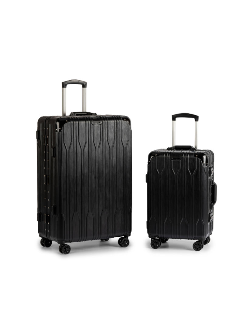 2-Piece Spinner Wheel Luggage Set Black