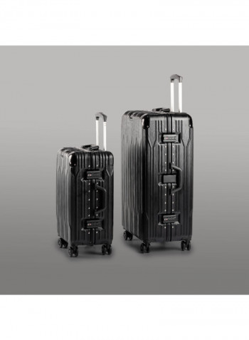 2-Piece Spinner Wheel Luggage Set Black