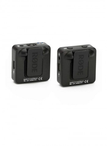 2-Piece Wireless Go Compact Microphone System Set Black