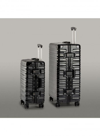 2-Piece Spinner Wheel Luggage Set Black