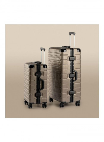 2-Piece Spinner Wheel Luggage Set Gold