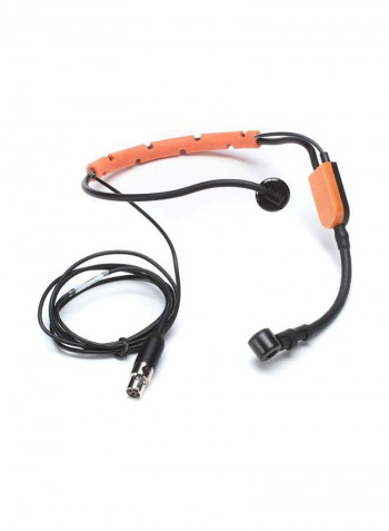 Fitness Headset Microphone With Connector For Use With Wireless Systems SM31FH-TQG Black/Orange