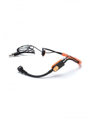 Fitness Headset Microphone With Connector For Use With Wireless Systems SM31FH-TQG Black/Orange