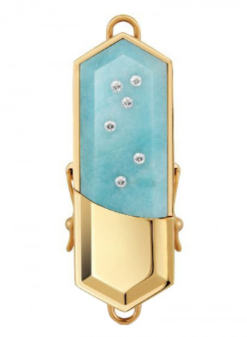18 Karat Gold Amazonite Chargeable Pendant