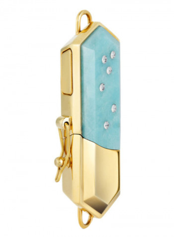 18 Karat Gold Amazonite Chargeable Pendant