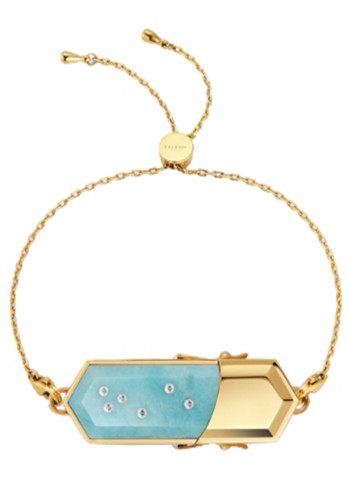 18 Karat Gold Amazonite Chargeable Pendant