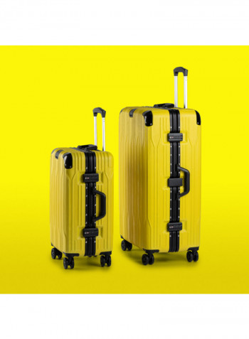 2-Piece Spinner Wheel Luggage Set Yellow