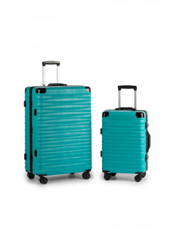 2-Piece Spinner Wheel Luggage Set Green