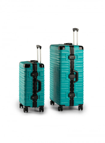 2-Piece Spinner Wheel Luggage Set Green