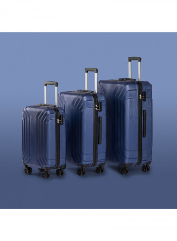 3-Piece Spinner Wheel Luggage Set Blue