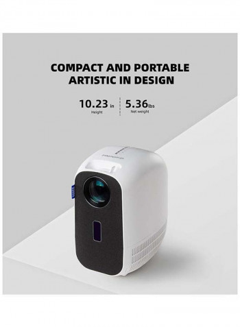 HD Projector 4K LED 8000 Lumens Full HD 1080P PROJ-WO-44-W White