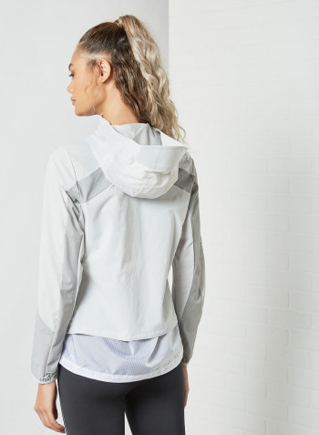 Adizero Marathon Running Jacket White/Grey