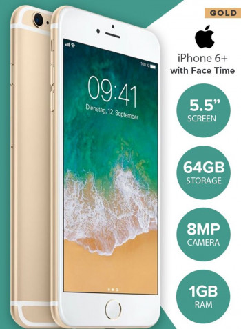 Refurbished - iPhone 6 Plus With FaceTime Gold 64GB 4G LTE