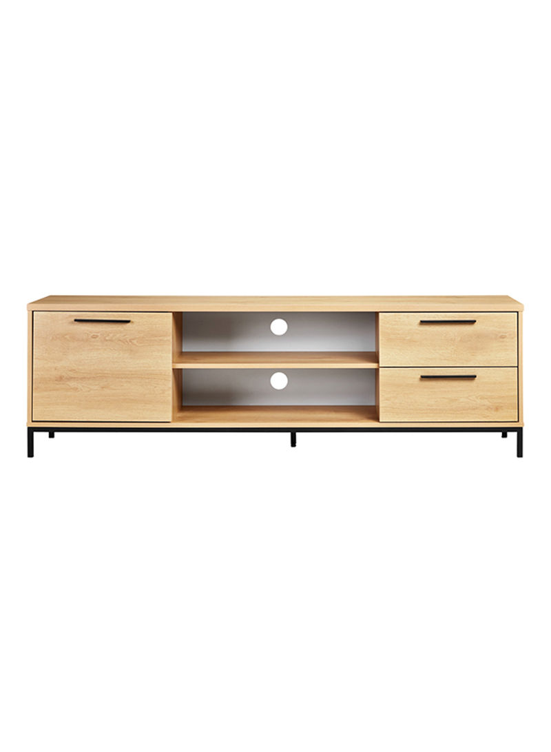 Rectangular Low Tv Unit For Up To 75 Inches Brown 180 x 55 x 39centimeter