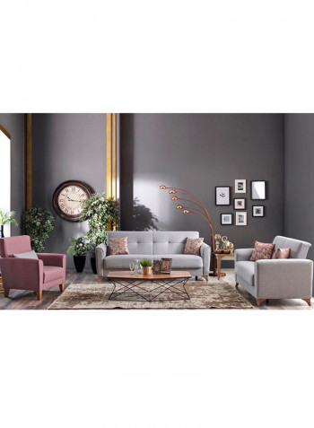 Moonlight 1-Seater Armchair With Cushion Pink 77x84cm