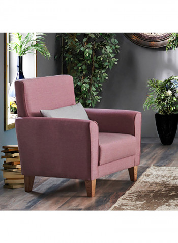 Moonlight 1-Seater Armchair With Cushion Pink 77x84cm