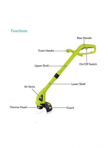 Electric Weed Wacker Trimmer Edger Green/Black