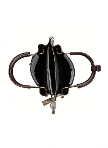 Leather Shoulder Bag Grey
