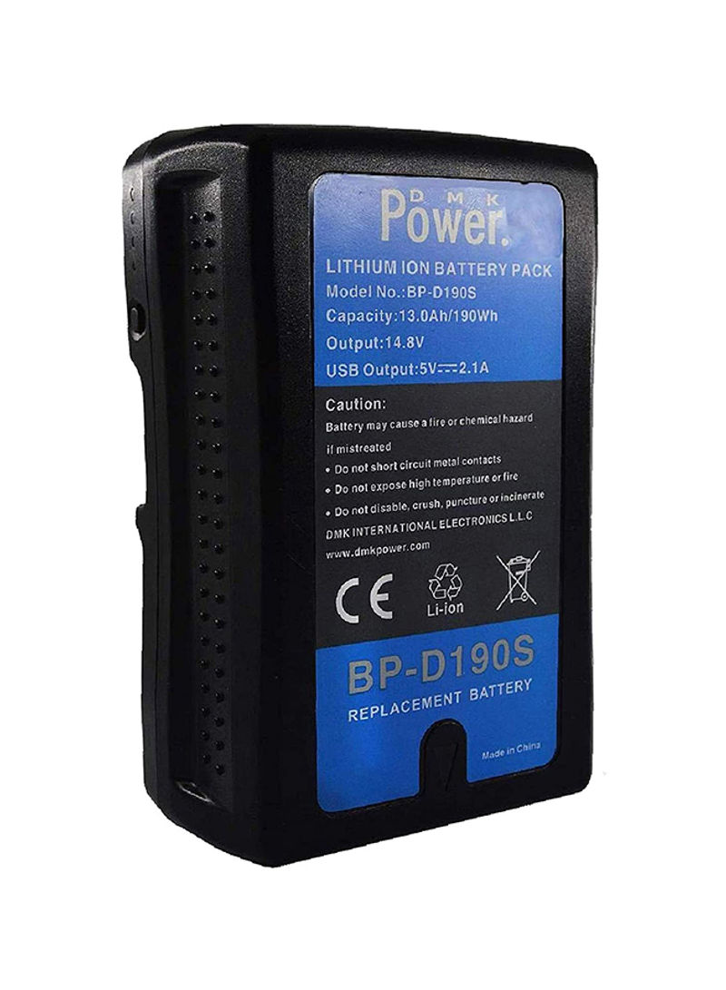 Lock Li-Ion Rechargeable Battery 19cm Black