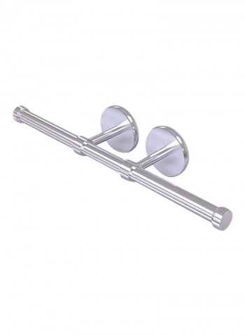 2-Arm Prestige Skyline Collection Toilet Paper Holder Satin Chrome 14.9x3.6x2.7inch