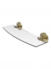 Que New Collection Glass Shelf Gold 18inch