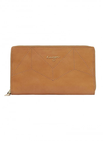 Ascot Leather Wallet For Women Camel