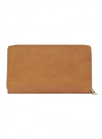 Ascot Leather Wallet For Women Camel