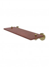 Wall Mounted Wood Shelf Brown/Gold 16inch