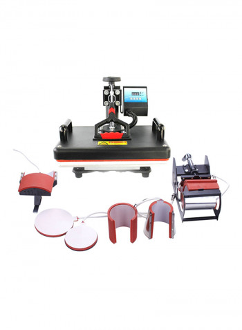 7-In-1 Heat Press Black/Red
