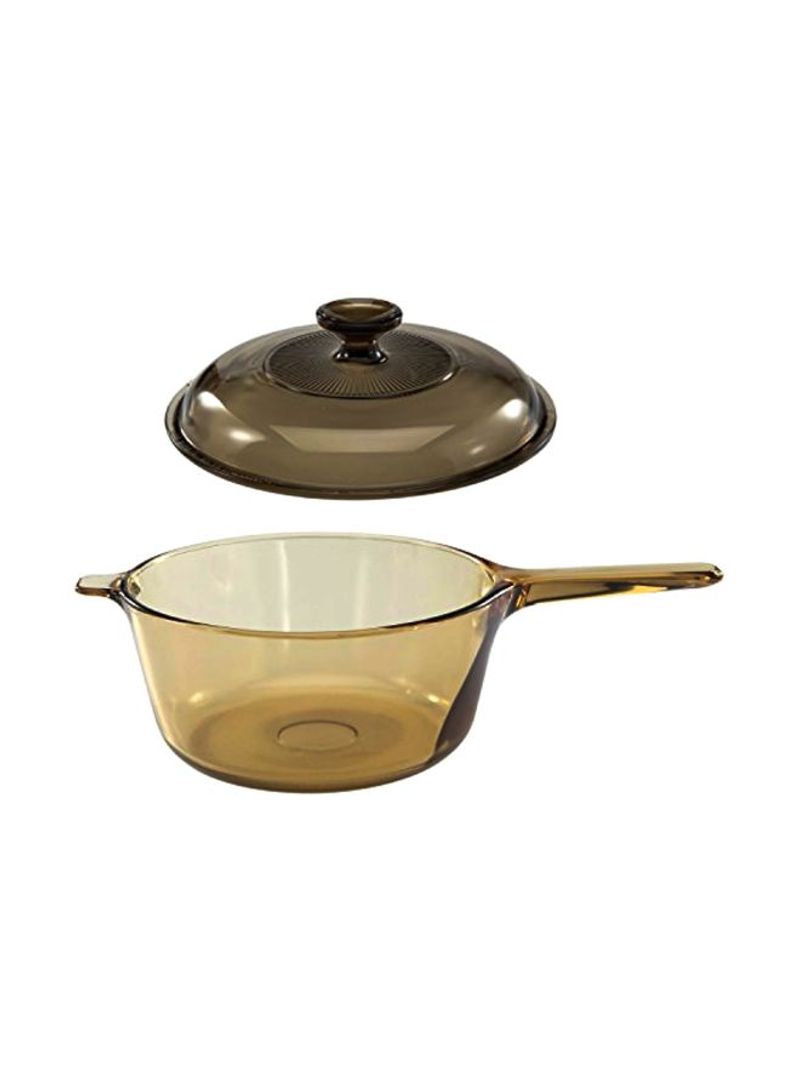 Covered Saucepan With Lid Brown 2.5L