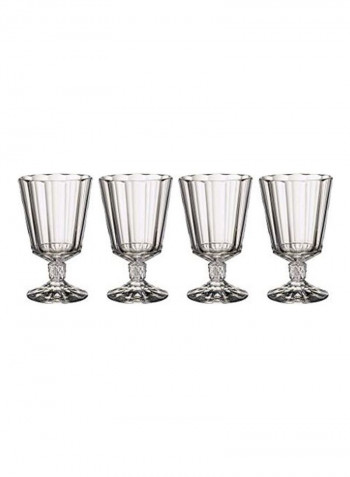 4-Piece Stylish Glass Set Clear