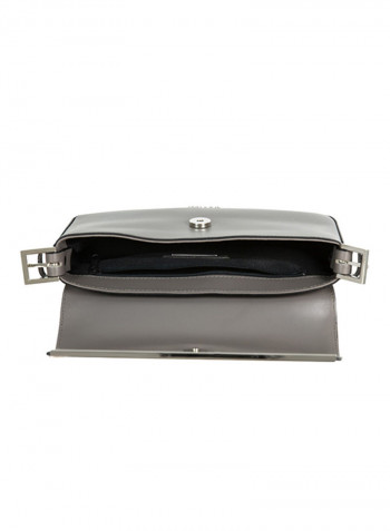 Shadows Leather Shoulder Bag For Women Grey